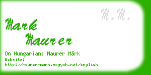 mark maurer business card