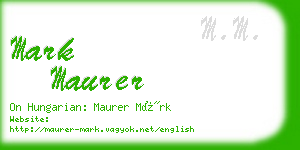 mark maurer business card